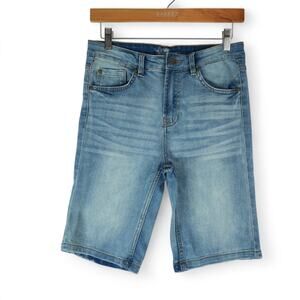 7 For All Mankind Bermuda Shorts Womens 16 (28x10)‎ Blue Denim Jorts Stretch